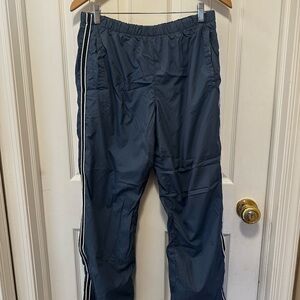 Old Navy Dark Blue Track Pants with White Stripes